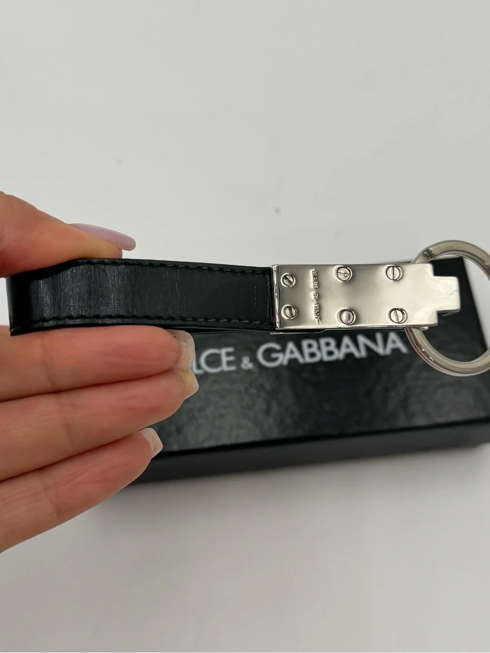 Dolce & Gabbana BP1370 Black Leather Valet Keychain Box Set